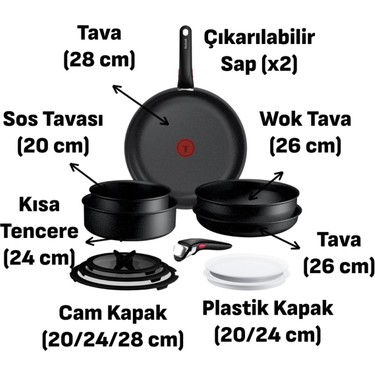 Tefal Ingenio Expertise 5x Büyük Set - 12 Parça Fiyatı