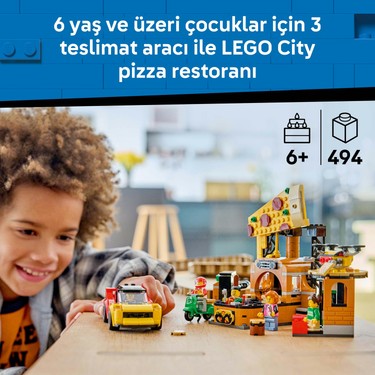 LEGO® City Araçlarla Pizza Dağıtım Deneyimi 60496 - 6 Yaş ve Fiyatı