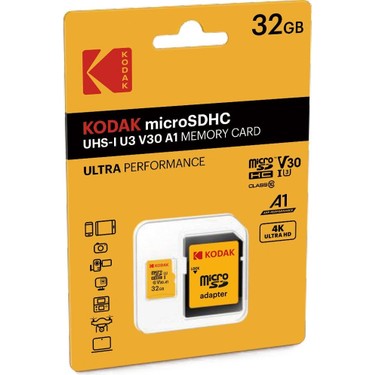 Kodak 32GB Micro Sd Uhs-I U3/V30/A1 Hafıza Kartı + Fiyatı