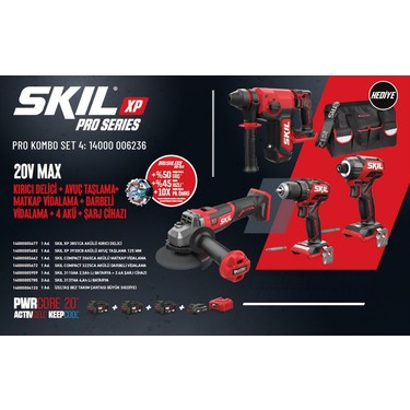 Skil Skıl Pro Kombo Set 4 (20V Max Kırıcı Delıcı + Avuç Fiyatı