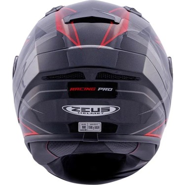 Zeus ZS-826 Pearl Black Red BK3 Kapalı Kask XL Tam Yüz Fiyatı