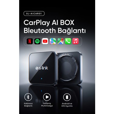 S-Link Carplay Aı Box NETFLIX-YOUTUBE-16GB Carplay Aı Box Fiyatı