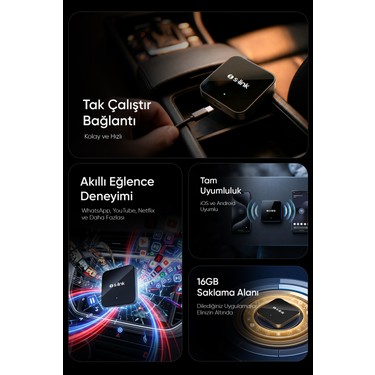 S-Link Carplay Aı Box NETFLIX-YOUTUBE-16GB Carplay Aı Box Fiyatı