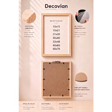 Decovian Home Doğal Ahşap Çerçeve -Boş Çerçeve-Resim Fiyatı