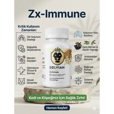 Animaire Solvian Zx-Immune Kedi ve Köpekler Için Takviye Fiyatı