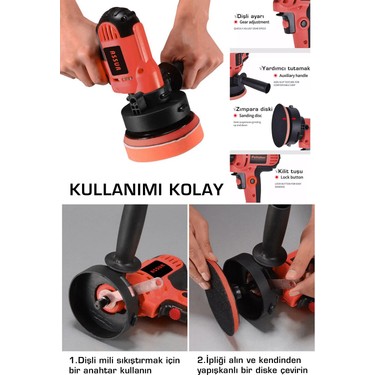 Assur Pro 450W Elektrikli 125MM Dikey Polisaj Zımpara Fiyatı