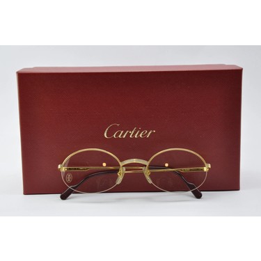 Cartier Cartıer Vıntage 24K Gold Half Rım Altın Oval Yarım Fiyatı