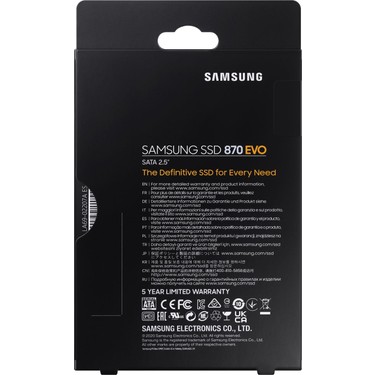 Samsung 250Gb 870 Evo 560Mb-530Mb-S Sata 2.5 Ssd Fiyatı