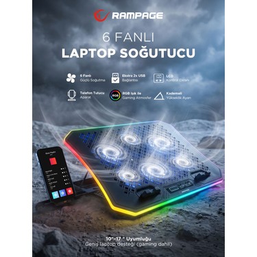 Rampage AD-RC34 Metafor Rgb 6 Fanlı Telefon Tutuculu Rgb Fiyatı