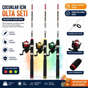 Ayaz Fishing Çocuk Teleskopik Olta Seti + Hediye Aksesuar Fiyatı