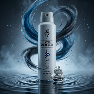 Rebul Azure Noir Erkek Deodorant 150 ml - Alkolsüz - 48 Saat Fiyatı