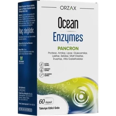 Orzax Ocean Enzymes Pancron 60 Kapsül Sindirim Desteği İçin Fiyatı