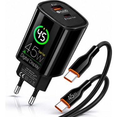 DENBAH Charge 充電器 Zuidid CH100 Dijital Ekranlı 45W Hızlı Şarj Adaptörü ve Pd Fiyatı