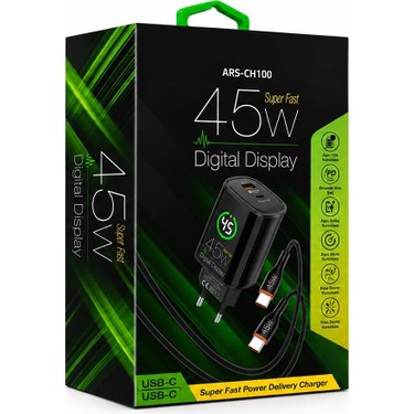 Zuidid CH100 Dijital Ekranlı 45W Hızlı Şarj Adaptörü ve Pd Fiyatı