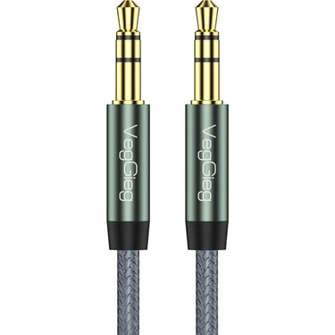 うた③ VegGieg 3.5mm Jack TRS Örgülü Aux Ses Kablosu 1 Metre Yüksek Fiyatı