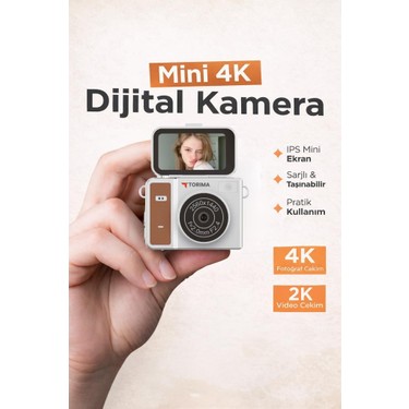 Torima Mini Dijital Kamera 2K Flip Ekranlı Selfie Video Fiyatı