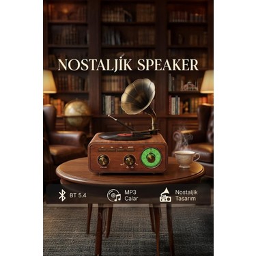 Torima Bluetooth Hoparlör Plak Görünümlü Nostaljik Kablosuz Fiyatı