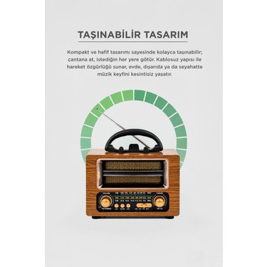 Torima Bluetooth Hoparlör Nostaljik Radyo Speaker NS02 Altın Fiyatı