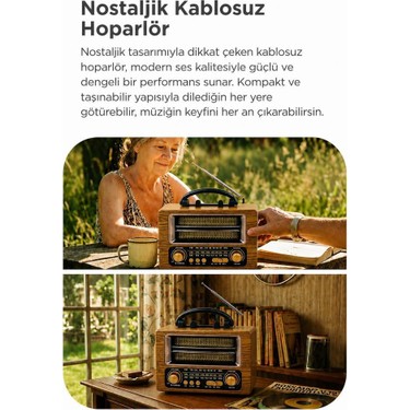 Torima Bluetooth Hoparlör Nostaljik Radyo Speaker NS02 Altın Fiyatı