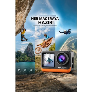 Torima Aksiyon Kamerası Ultra Hd Wifi 4K Su Geçirmez Fiyatı, 4.0