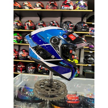 Mt Helmets mt Thunder 4 Sv Freeway A17 Parlak Mavi Kapalı Fiyatı