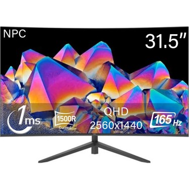 NPC 31.5 MZ320K-V 165Hz 1ms VA Panel QHD Kavisli Oyun LCD Fiyatı