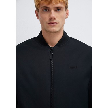 Mavi Logo Nakışlı Siyah Ceket 2XL Erkek Standart Kalıp Fiyatı