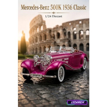 L'edoren Pembe 1/24 Mercedes-Benz 500K 1936 Classic Diecast Fiyatı