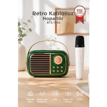 Torima Bluetooth Hoparlör Nostaljik Radyo Mikrofonlu Rgb Fiyatı