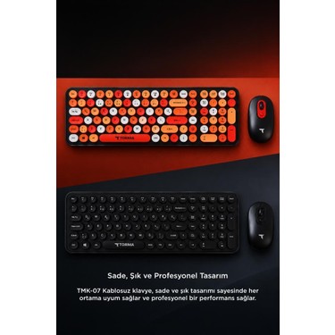 Torima Kablosuz Q Klavye Mouse Seti Retro Daktilo Görünümlü Fiyatı