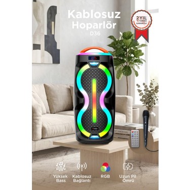 Torima Bluetooth Hoparlör Mikrofonlu Kumandalı Rgb Işıklı Fiyatı