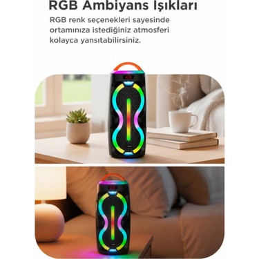 Torima Bluetooth Hoparlör Mikrofonlu Kumandalı Rgb Işıklı Fiyatı