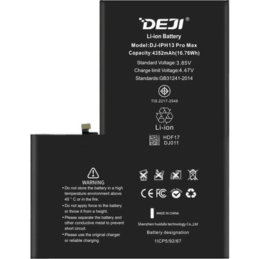 Deji iPhone 13 Pro Max Batarya 4352mAh Orijinal Yüksek Fiyatı