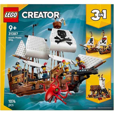 LEGO Creator 3'ü 1 Arada Ikonik Korsan Gemisi 31387 - 9 Yaş Fiyatı