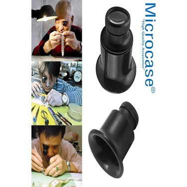 Microcase 20X Işıklı Göz Büyüteci Siyah Renk 1 Adet Tamirci Fiyatı