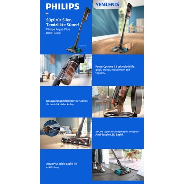 Philips Aqua Plus 8000 Serisi Kablosuz Dik Süpürge, Fiyatı