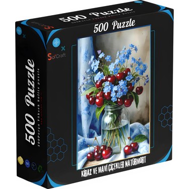 Soi Craft 500 Parça Puzzle Kiraz ve Mavi Çiçekler Natürmort Fiyatı