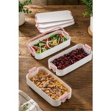 Nandy Home 3 Katlı Bölmeli Lunchbox - Kilitli - Taşıma Saplı Fiyatı