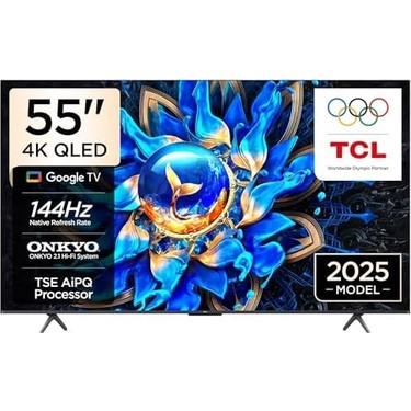 ほぼ新品 TCL 55 4K 量子ドットテレビ（55T8C）2025年モデル Tcl 55 Inç Akıllı Tv 55T8C 4K QLED Renkli Quantum Crystal Fiyatı