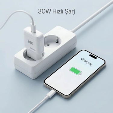 Bix BXC30 Gan Teknolojili Type-C Pd 30W Hızlı Şarj Adaptörü Fiyatı
