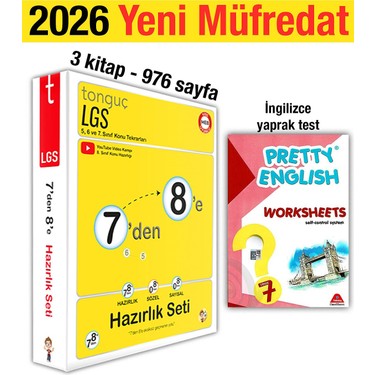 Tonguç Akademi 7'den 8'e Hazırlık Seti 2026 Yaz Tatili 7. Kitabı