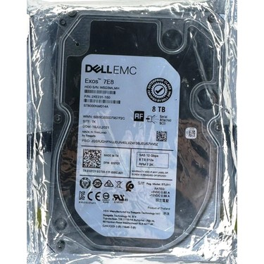 X8Y3Y Dell Seagate 8tb ST8000NM014A 7.2k Sas 3.5 12GB/S Fiyatı