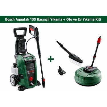 Bosch Aquatak 135 Basınçlı Yıkama + Oto ve Ev Yıkama Kiti Fiyatı