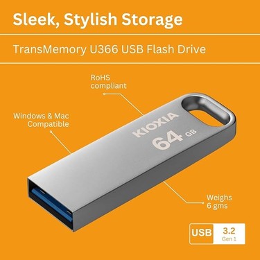 Transmemory U366 64GB USB Bellek – USB 3.2 Gen 1, Metal Fiyatı