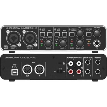 Behringer U-PHORIA UMC204HD Usb Ses Kartı 192 kHz Hassasiyet Fiyatı