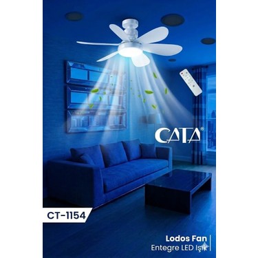 Cata Lodos Fan LED 62W CT-1154 Kumandalı Işıklı Vantilatör Fiyatı