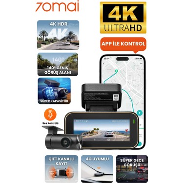 70mai A810 Lite Ön Kamera + RC21 Arka Kamera Fiyatı