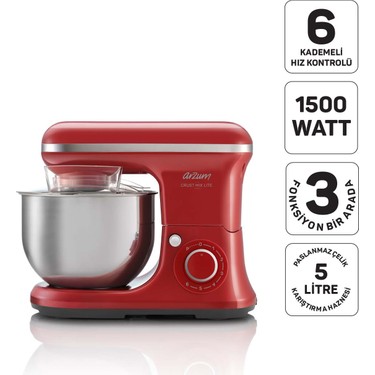 くれあ Arzum AR1189 Crust Mix Lite Stand Mikser 1500W, 5L Hazneli Fiyatı