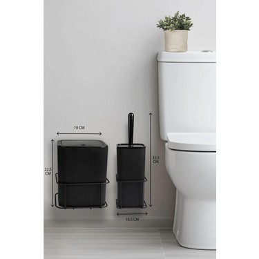 Okyanus Home Siyah Eko Magic Askılı Kare Mina 2'li WC Kova Fiyatı