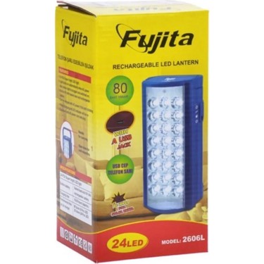 Fujita 2606L 24 LED Akülü Şarjlı Işıldak 80 Saat USB Şarj Fiyatı